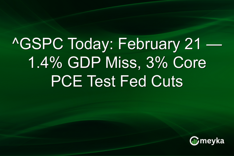 ^GSPC Today: February 21 — 1.4% GDP Miss, 3% Core PCE Test Fed Cuts
