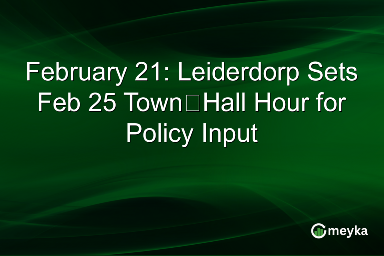 February 21: Leiderdorp Sets Feb 25 Town‑Hall Hour for Policy Input