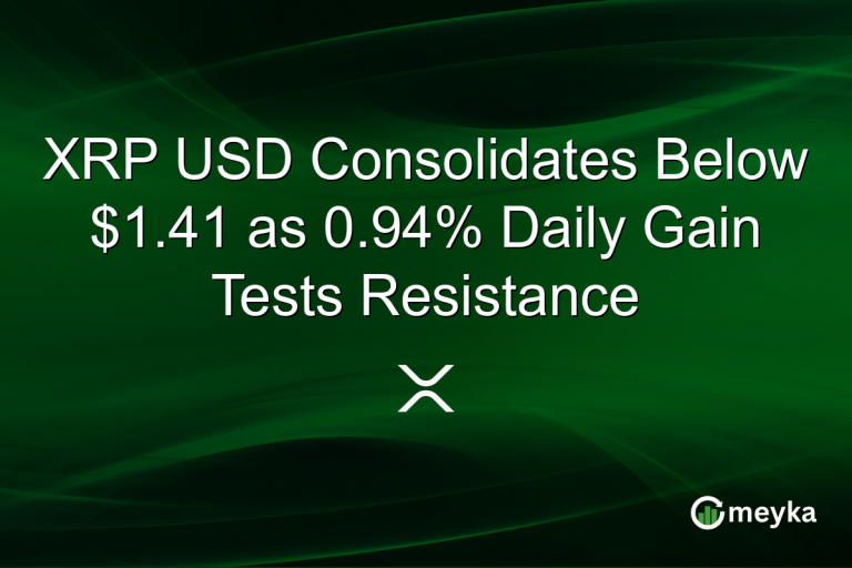 XRP USD Consolidates Below $1.41 as 0.94% Daily Gain Tests Resistance