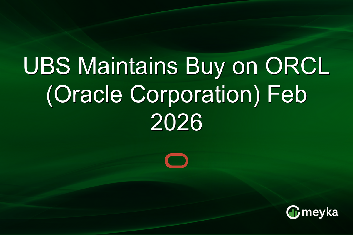 UBS Maintains Buy on ORCL (Oracle Corporation) Feb 2026