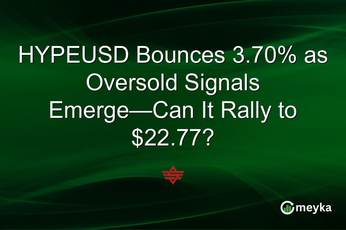 HYPEUSD Bounces 3.70% as Oversold Signals Emerge—Can It Rally to $22.77?