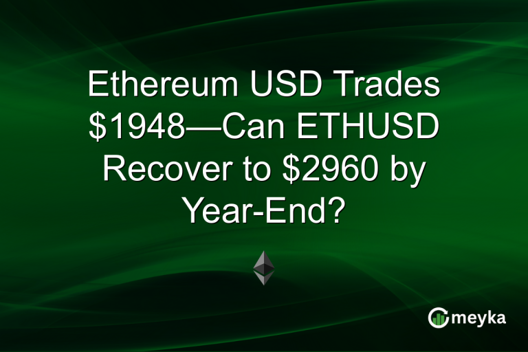 Ethereum USD Trades $1948—Can ETHUSD Recover to $2960 by Year-End?