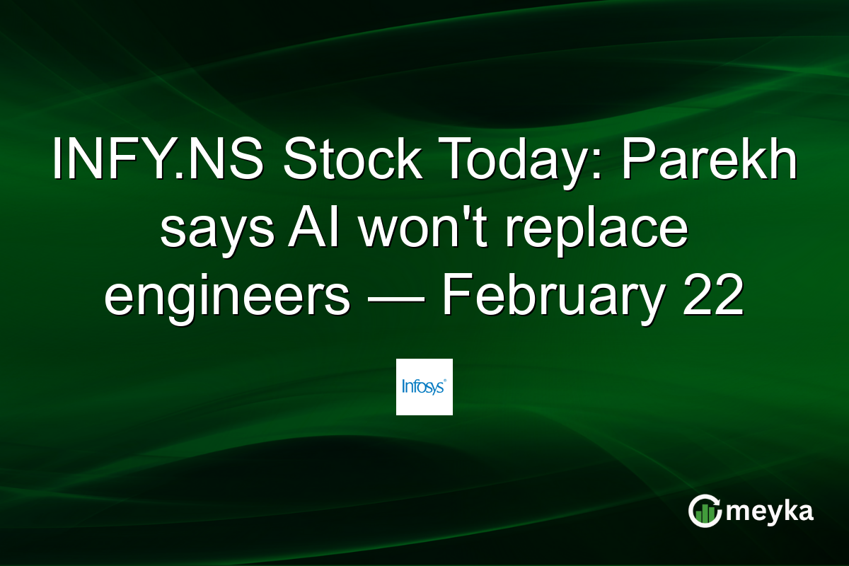 INFY.NS Stock Today: Parekh says AI won't replace engineers — February 22