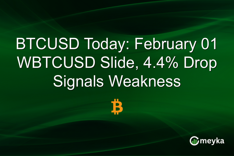 BTCUSD Today: February 01 WBTCUSD Slide, 4.4% Drop Signals Weakness