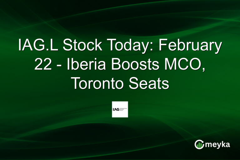 IAG.L Stock Today: February 22 - Iberia Boosts MCO, Toronto Seats