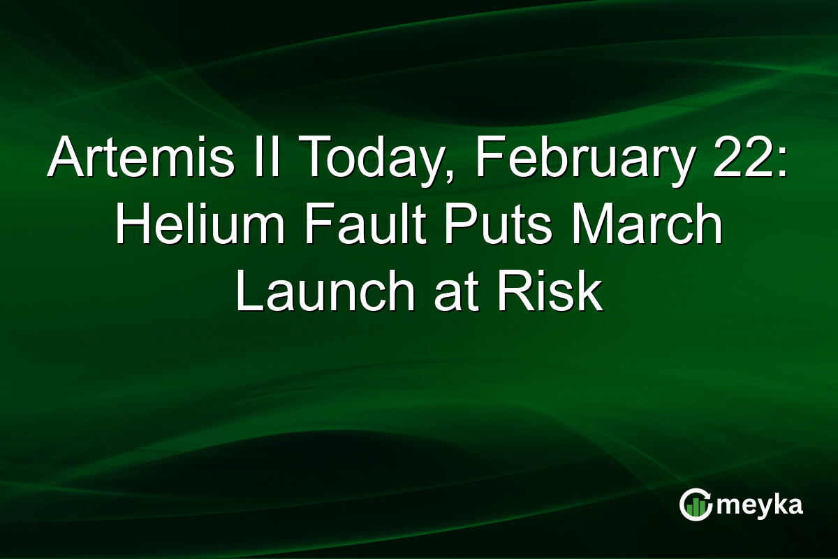Artemis II Today, February 22: Helium Fault Puts March Launch at Risk