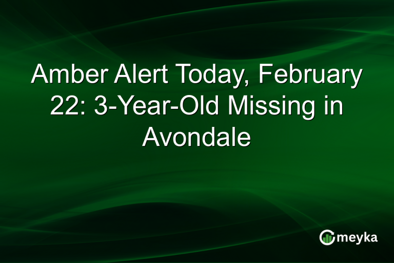 Amber Alert Today, February 22: 3-Year-Old Missing in Avondale