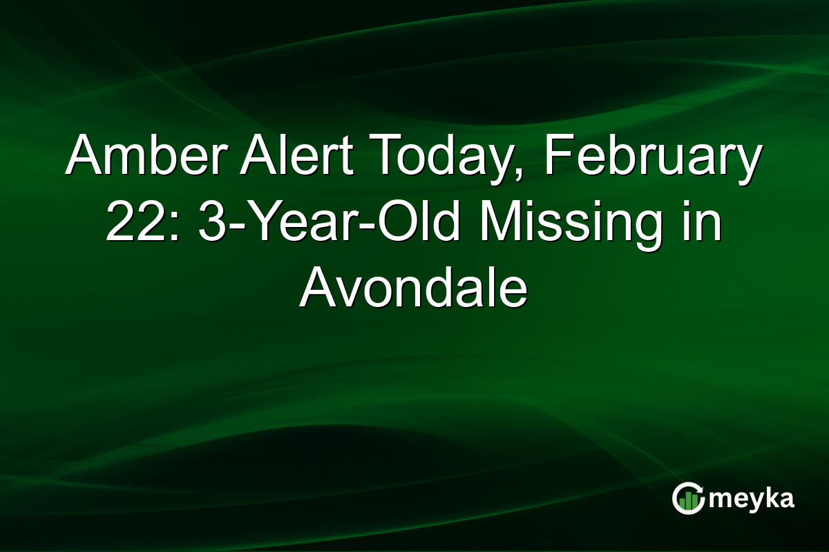 Amber Alert Today, February 22: 3-Year-Old Missing in Avondale