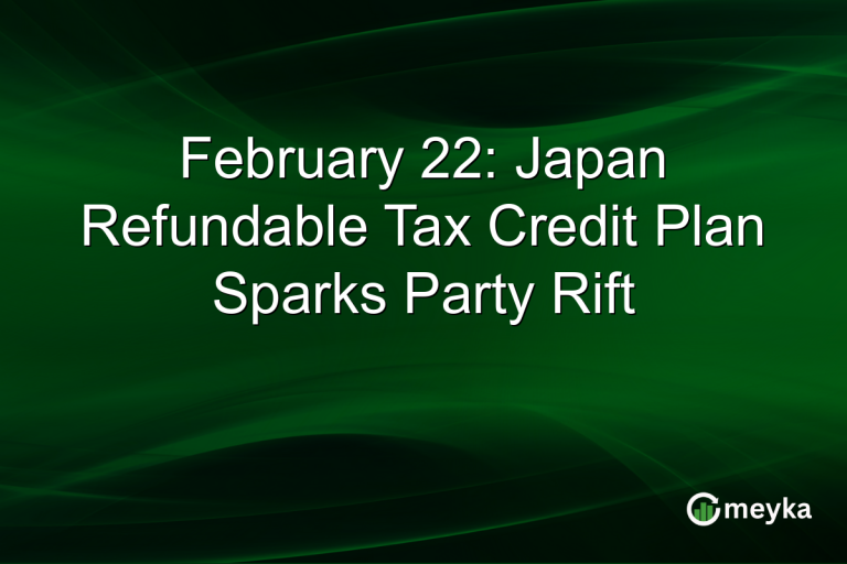 February 22: Japan Refundable Tax Credit Plan Sparks Party Rift
