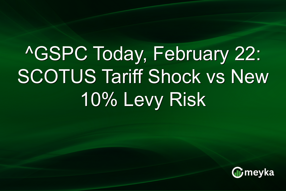 ^GSPC Today, February 22: SCOTUS Tariff Shock vs New 10% Levy Risk