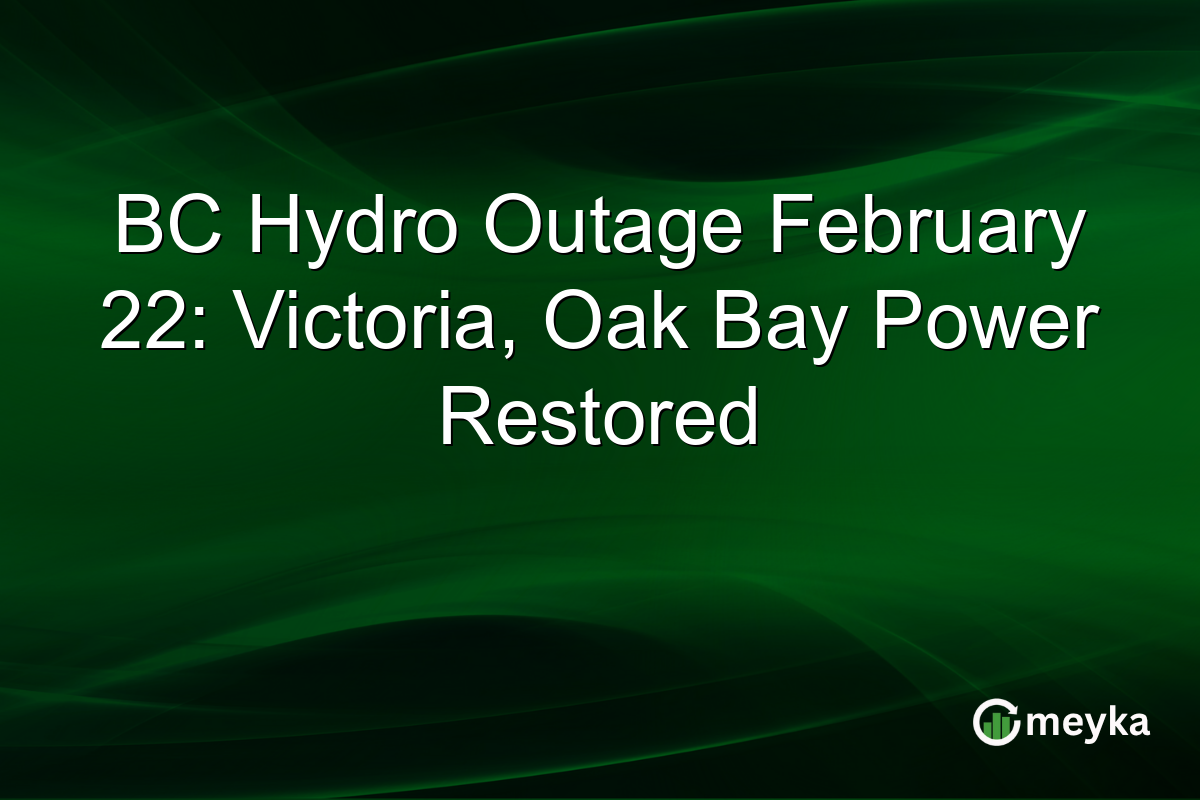 BC Hydro Outage February 22: Victoria, Oak Bay Power Restored