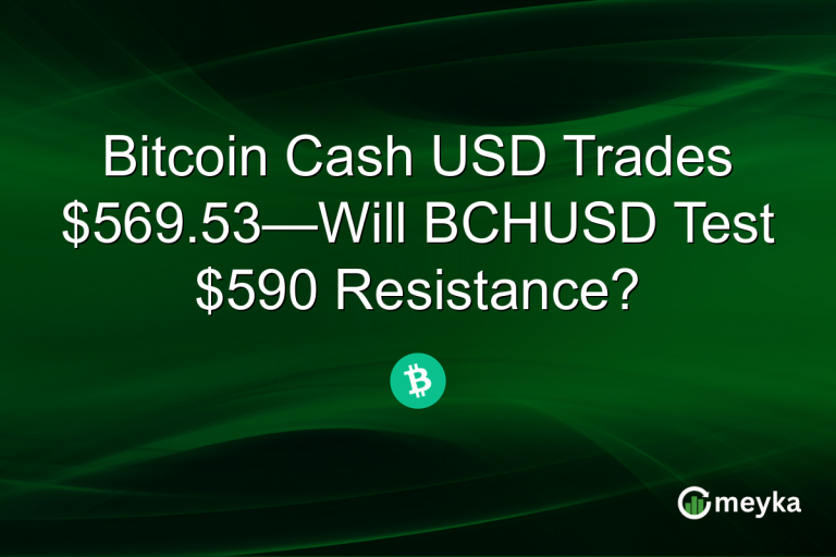 Bitcoin Cash USD Trades $569.53—Will BCHUSD Test $590 Resistance?