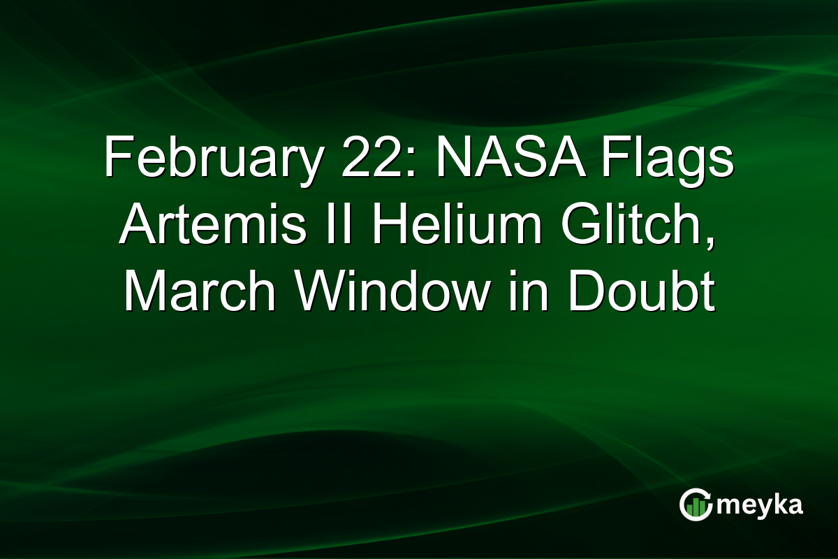 February 22: NASA Flags Artemis II Helium Glitch, March Window in Doubt