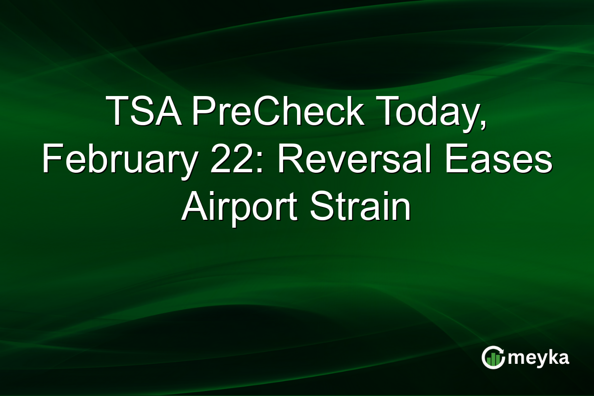 TSA PreCheck Today, February 22: Reversal Eases Airport Strain