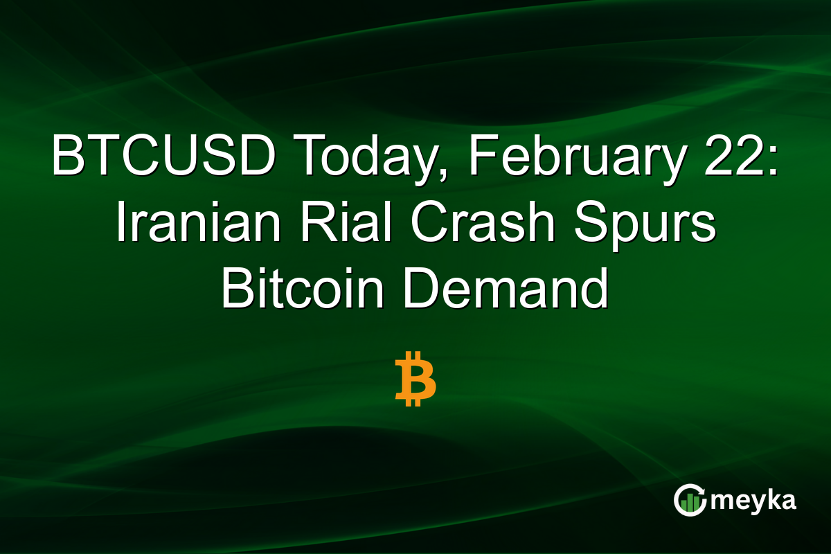 BTCUSD Today, February 22: Iranian Rial Crash Spurs Bitcoin Demand