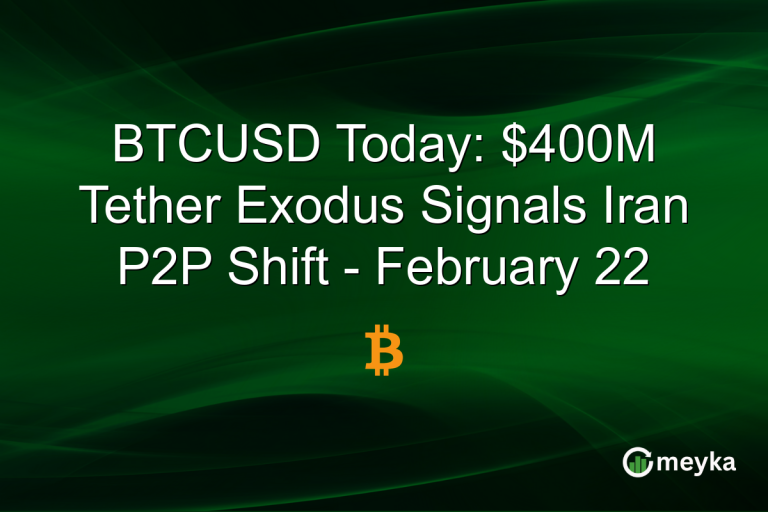 BTCUSD Today: $400M Tether Exodus Signals Iran P2P Shift - February 22