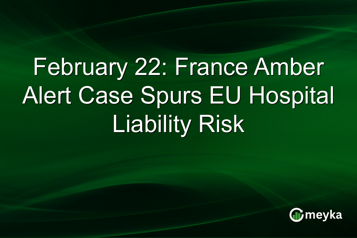 February 22: France Amber Alert Case Spurs EU Hospital Liability Risk