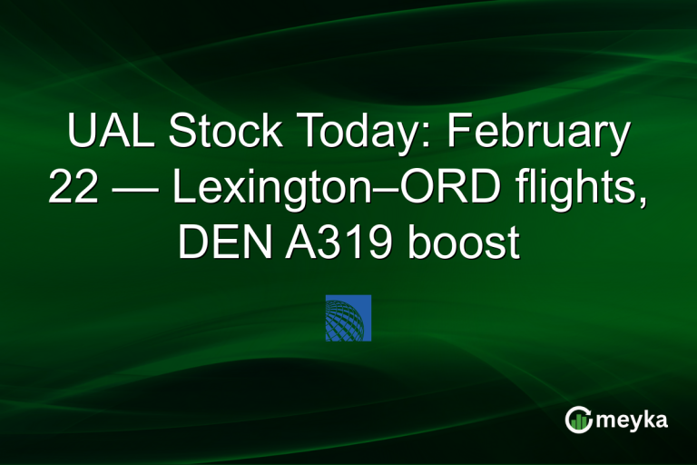 UAL Stock Today: February 22 — Lexington–ORD flights, DEN A319 boost