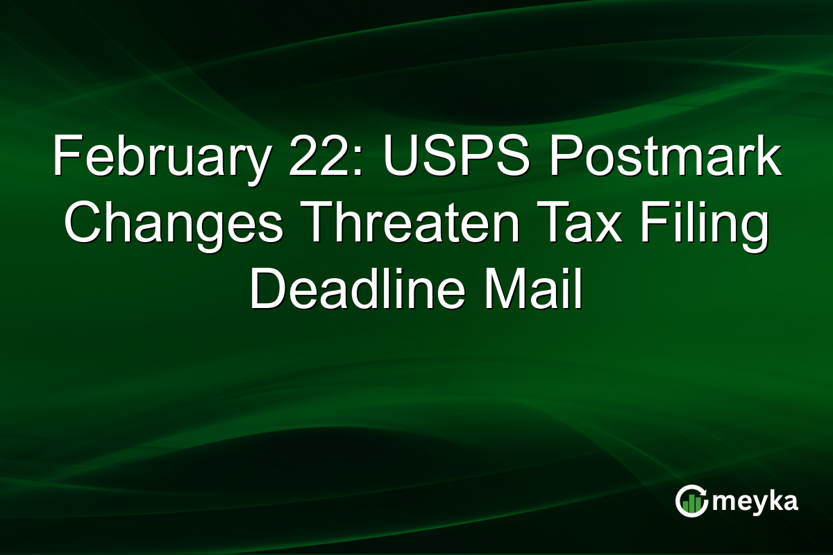 February 22: USPS Postmark Changes Threaten Tax Filing Deadline Mail
