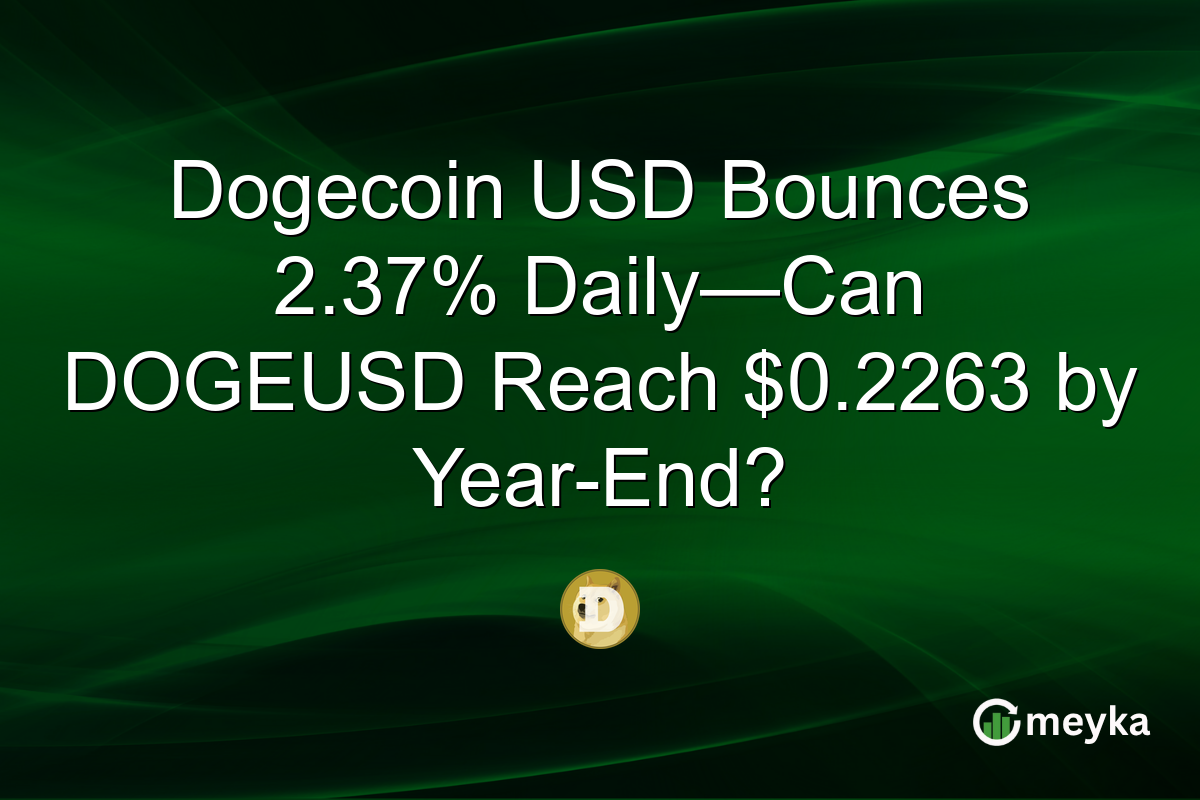 Dogecoin USD Bounces 2.37% Daily—Can DOGEUSD Reach $0.2263 by Year-End?