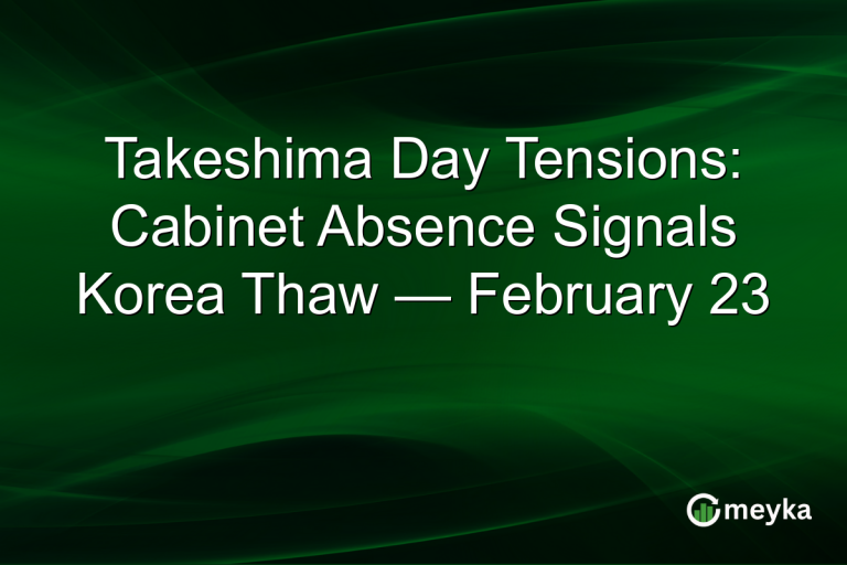 Takeshima Day Tensions: Cabinet Absence Signals Korea Thaw — February 23