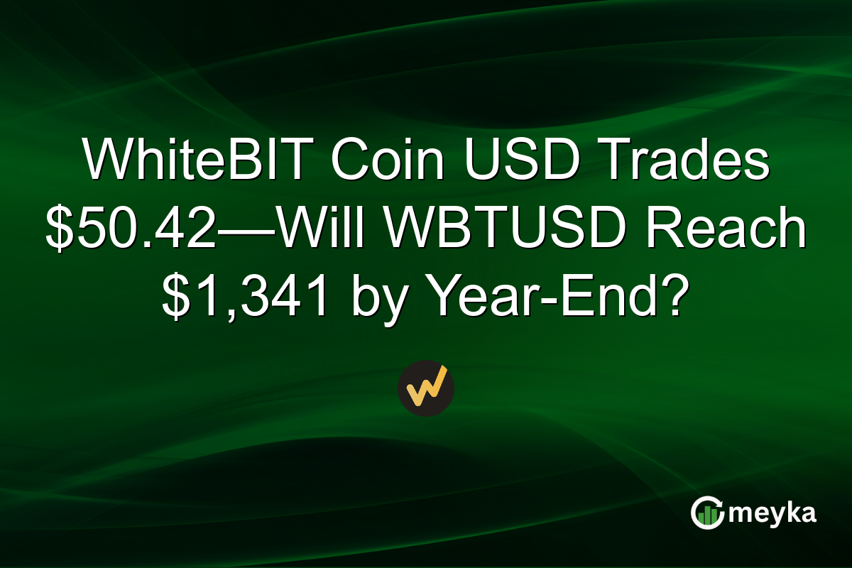 WhiteBIT Coin USD Trades $50.42—Will WBTUSD Reach $1,341 by Year-End?