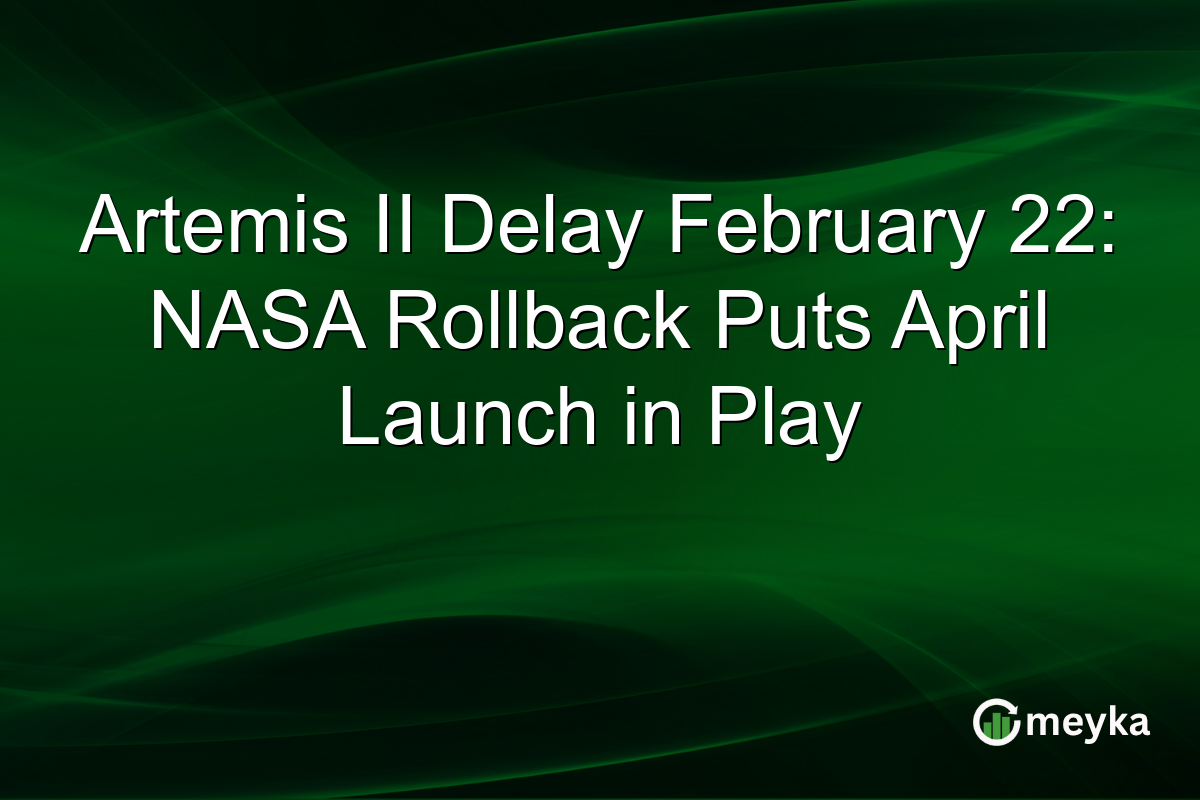 Artemis II Delay February 22: NASA Rollback Puts April Launch in Play