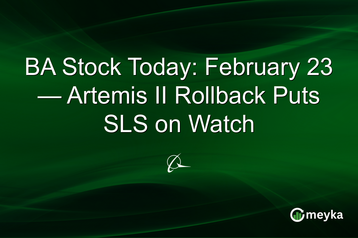 BA Stock Today: February 23 — Artemis II Rollback Puts SLS on Watch