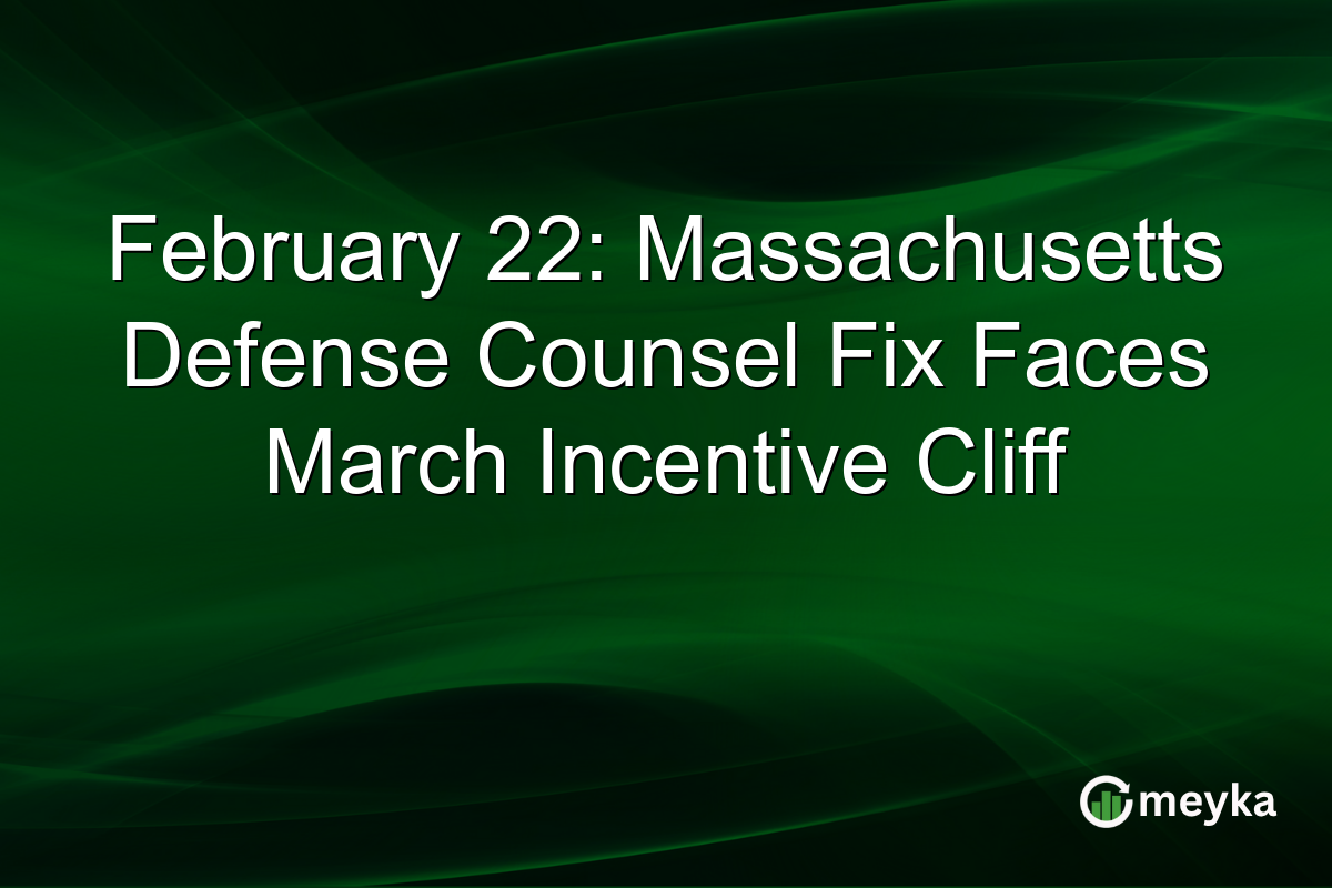 February 22: Massachusetts Defense Counsel Fix Faces March Incentive Cliff
