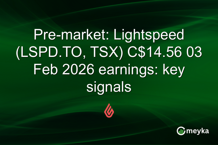 Pre-market: Lightspeed (LSPD.TO, TSX) C$14.56 03 Feb 2026 earnings: key signals