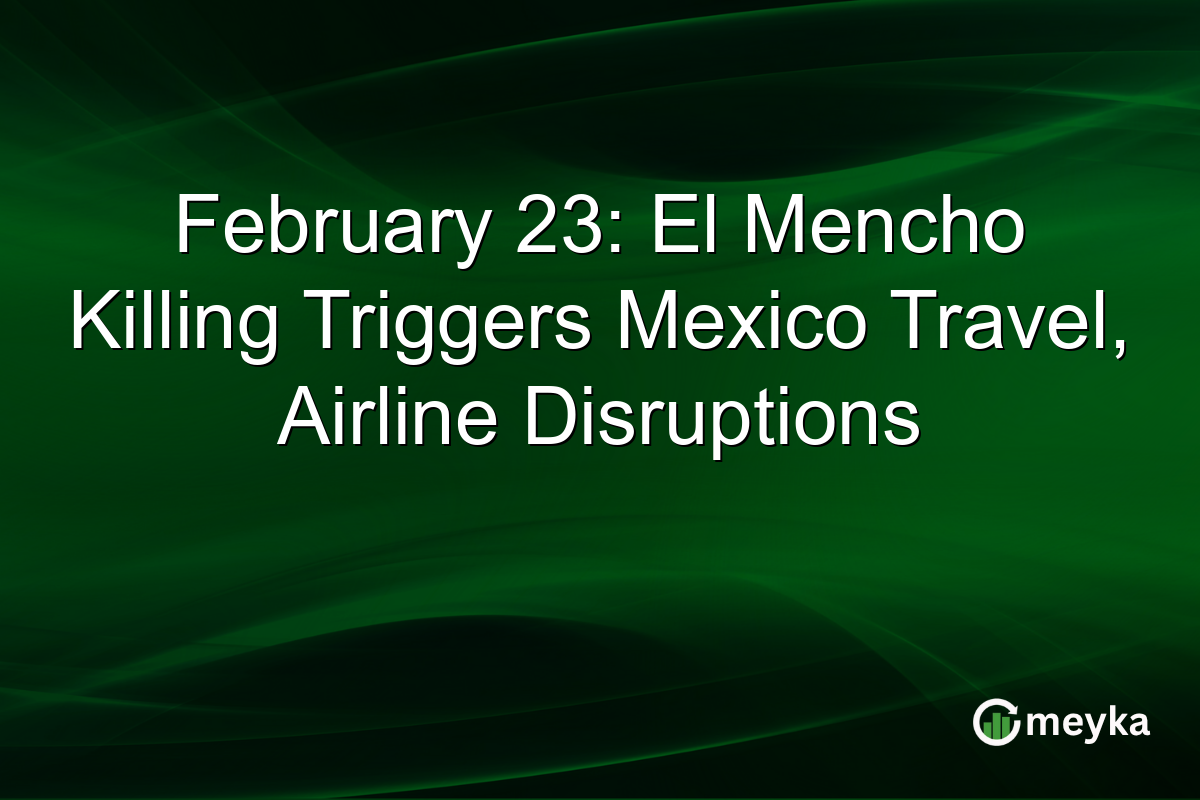 February 23: El Mencho Killing Triggers Mexico Travel, Airline Disruptions