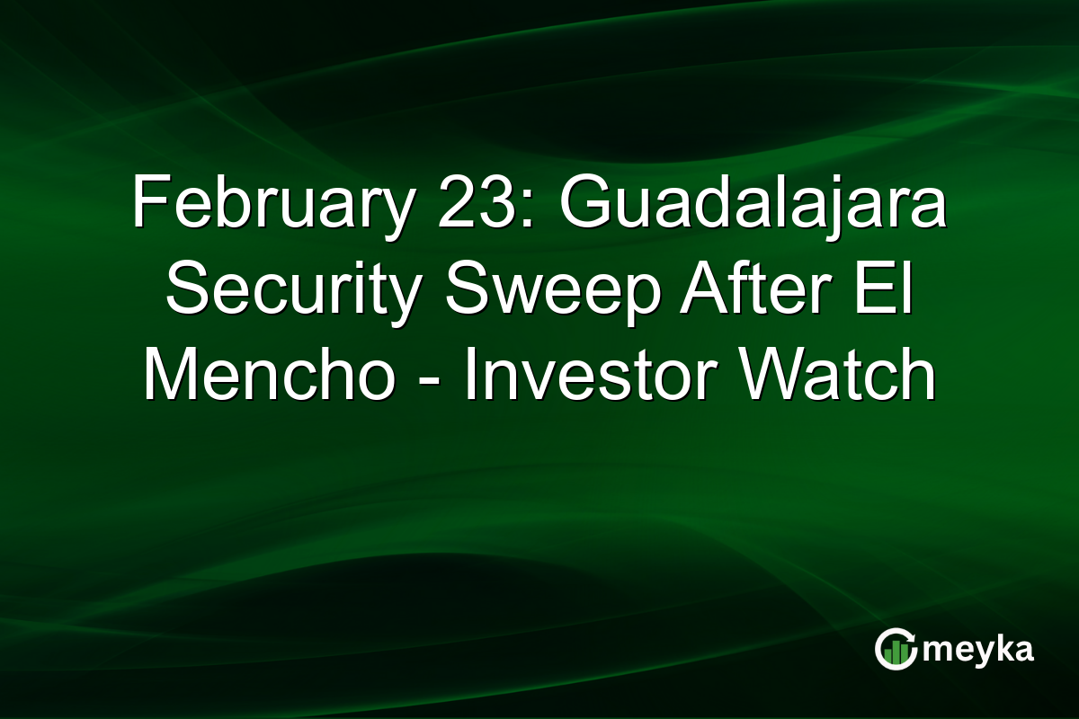 February 23: Guadalajara Security Sweep After El Mencho - Investor Watch