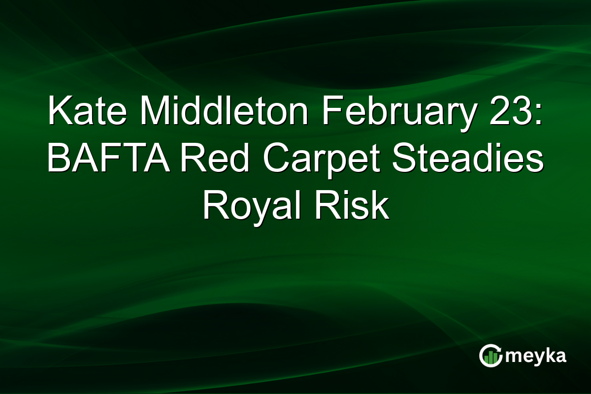 Kate Middleton February 23: BAFTA Red Carpet Steadies Royal Risk