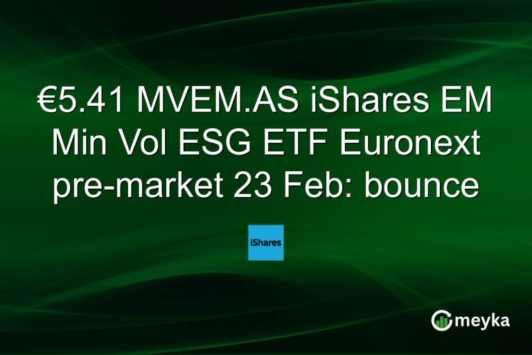 €5.41 MVEM.AS iShares EM Min Vol ESG ETF Euronext pre-market 23 Feb: bounce