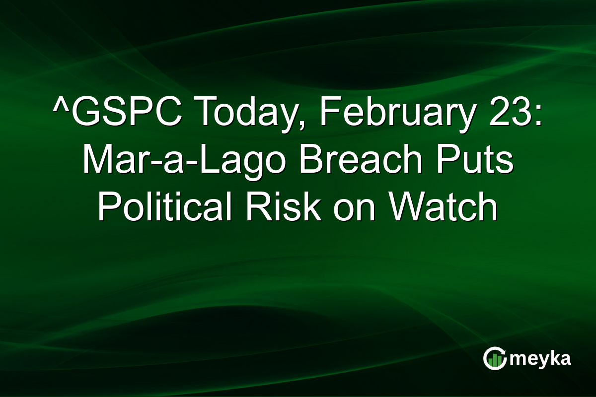 ^GSPC Today, February 23: Mar-a-Lago Breach Puts Political Risk on Watch