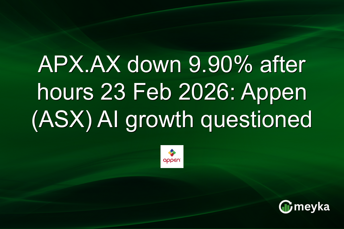 APX.AX down 9.90% after hours 23 Feb 2026: Appen (ASX) AI growth questioned