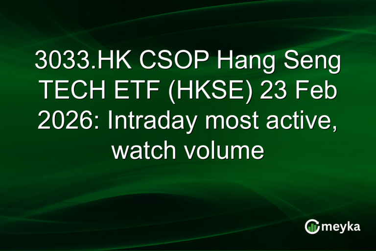 3033.HK CSOP Hang Seng TECH ETF (HKSE) 23 Feb 2026: Intraday most active, watch volume