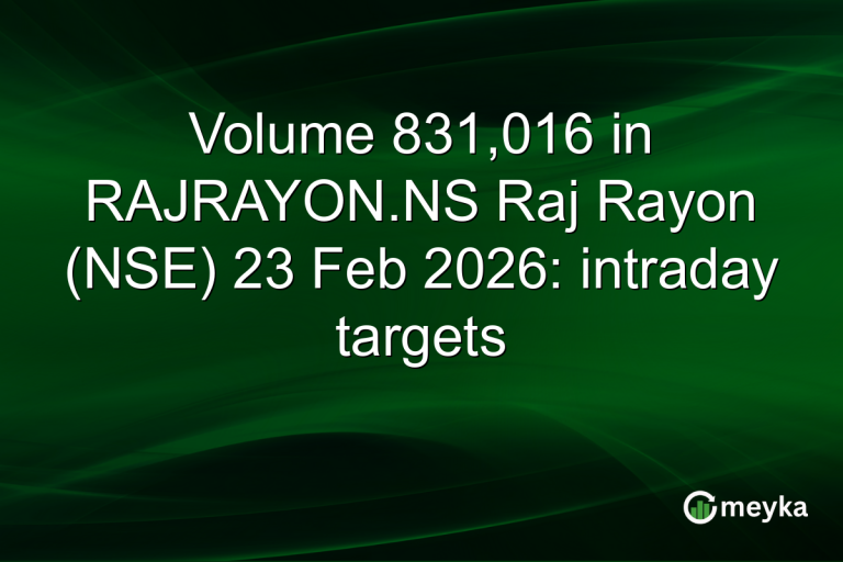 Volume 831,016 in RAJRAYON.NS Raj Rayon (NSE) 23 Feb 2026: intraday targets