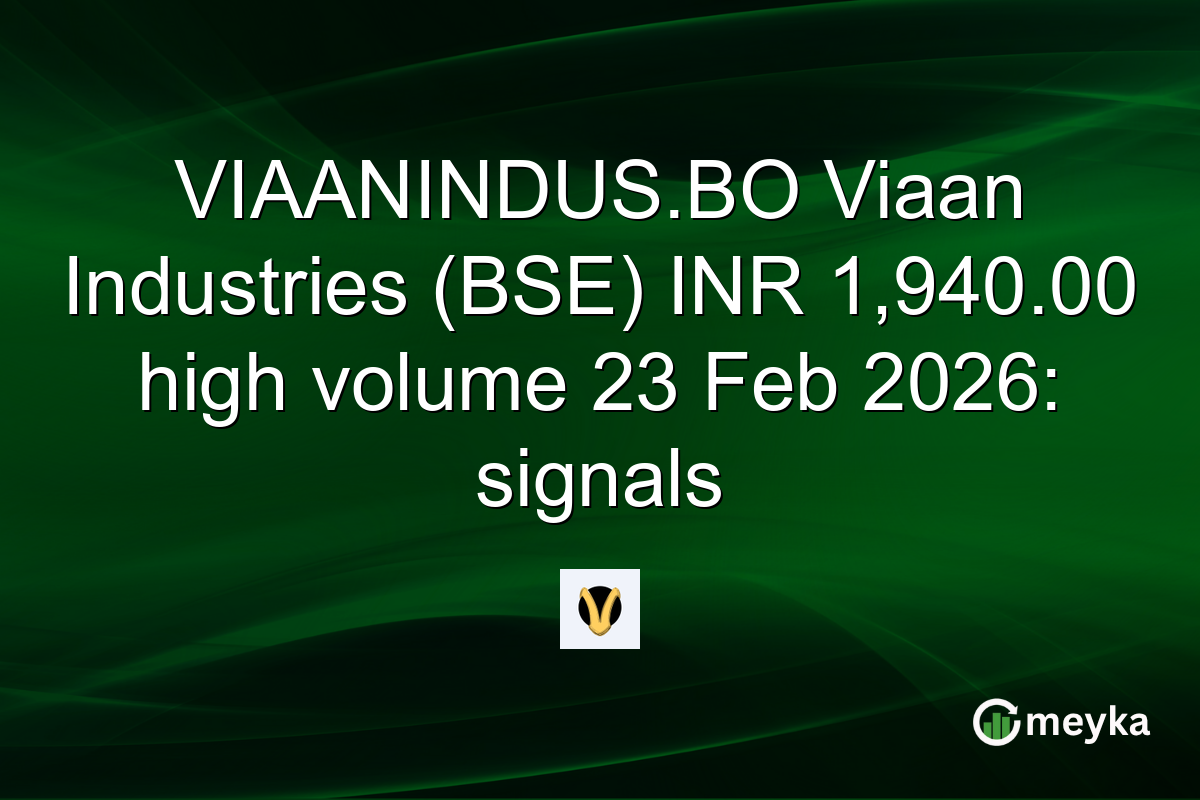VIAANINDUS.BO Viaan Industries (BSE) INR 1,940.00 high volume 23 Feb 2026: signals