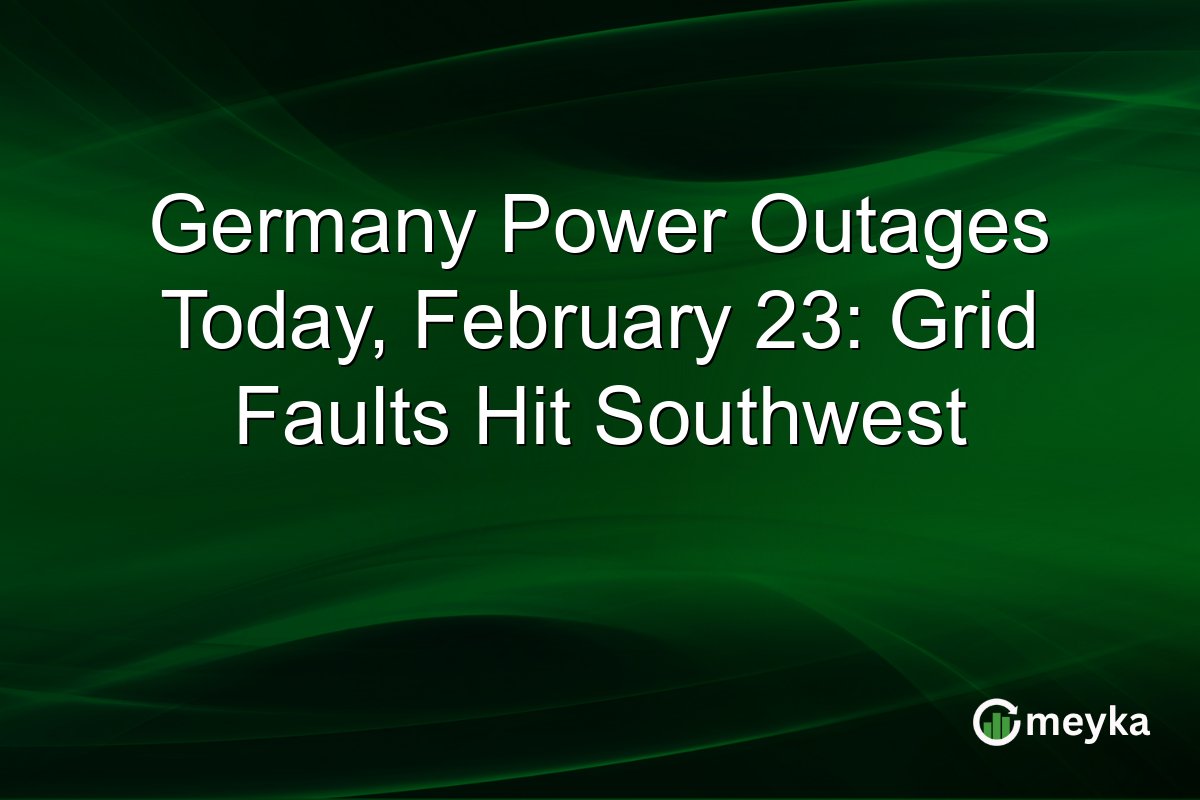 Germany Power Outages Today, February 23: Grid Faults Hit Southwest