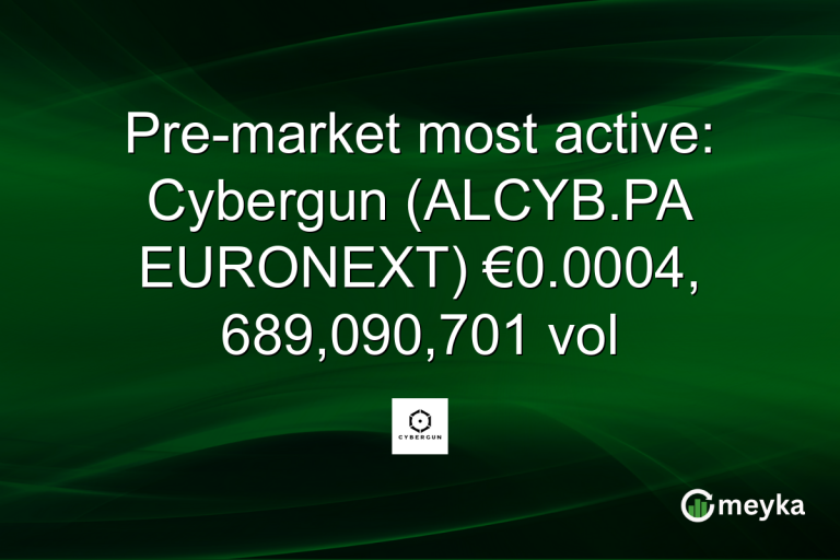Pre-market most active: Cybergun (ALCYB.PA EURONEXT) €0.0004, 689,090,701 vol
