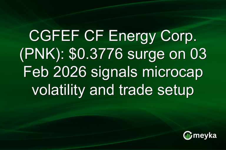 CGFEF CF Energy Corp. (PNK): $0.3776 surge on 03 Feb 2026 signals microcap volatility and trade setup