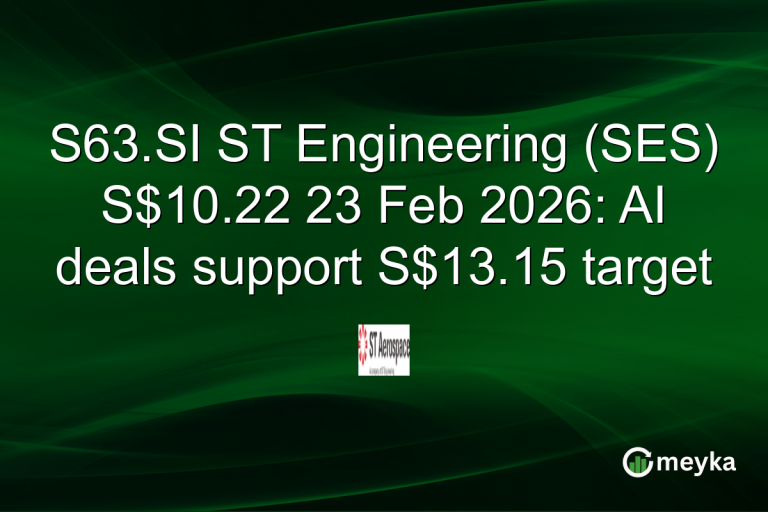 S63.SI ST Engineering (SES) S$10.22 23 Feb 2026: AI deals support S$13.15 target