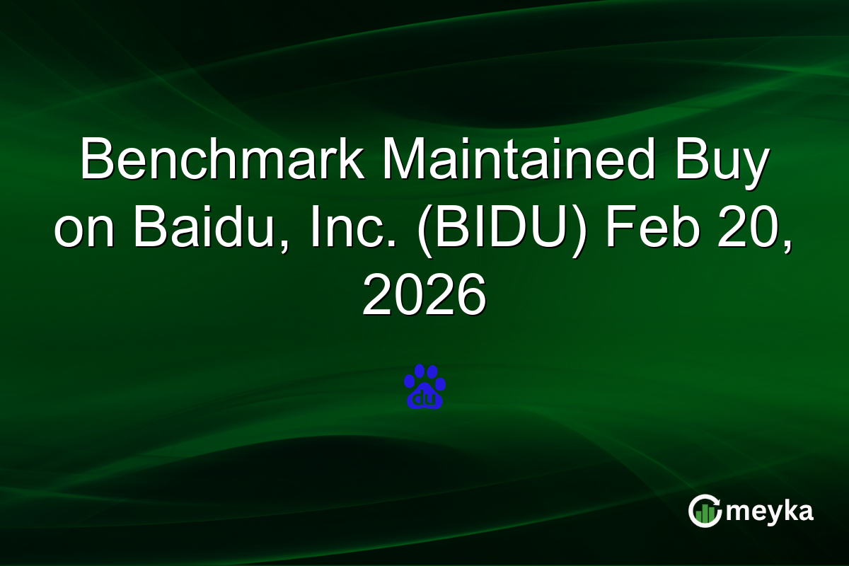 Benchmark Maintained Buy on Baidu, Inc. (BIDU) Feb 20, 2026