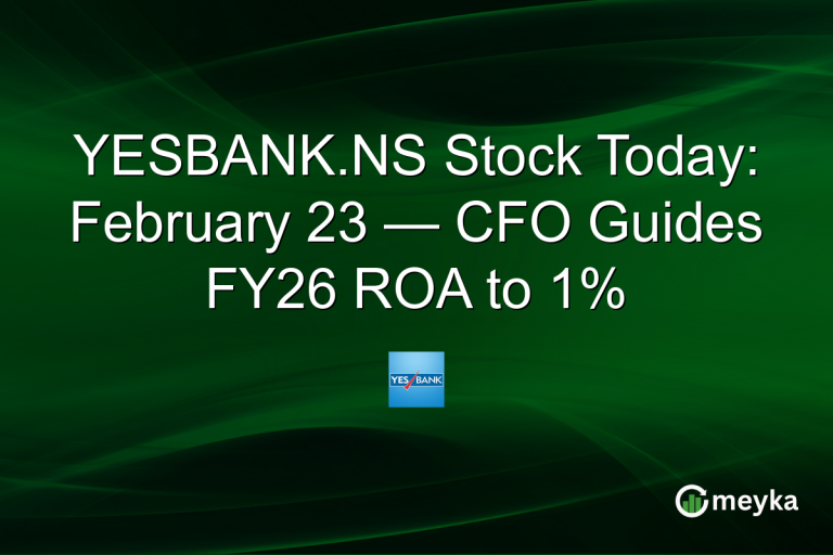 YESBANK.NS Stock Today: February 23 — CFO Guides FY26 ROA to 1%