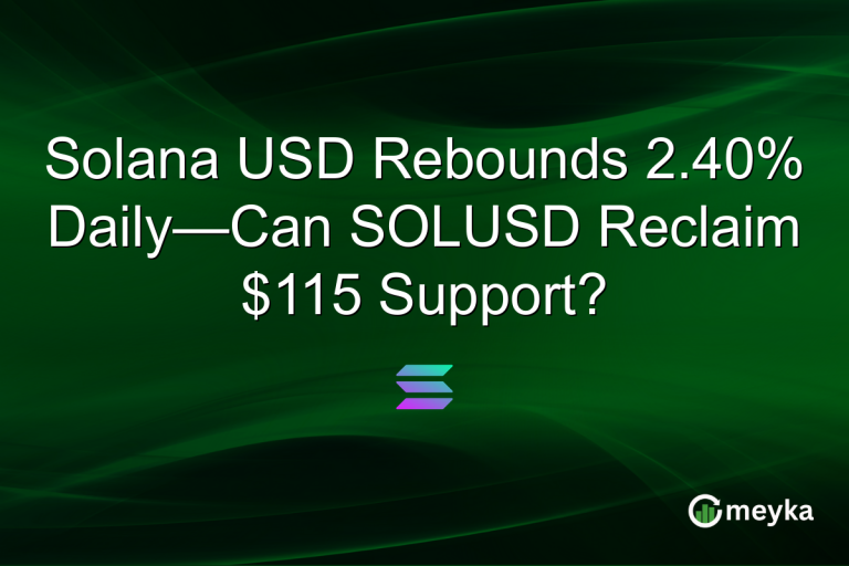 Solana USD Rebounds 2.40% Daily—Can SOLUSD Reclaim $115 Support?