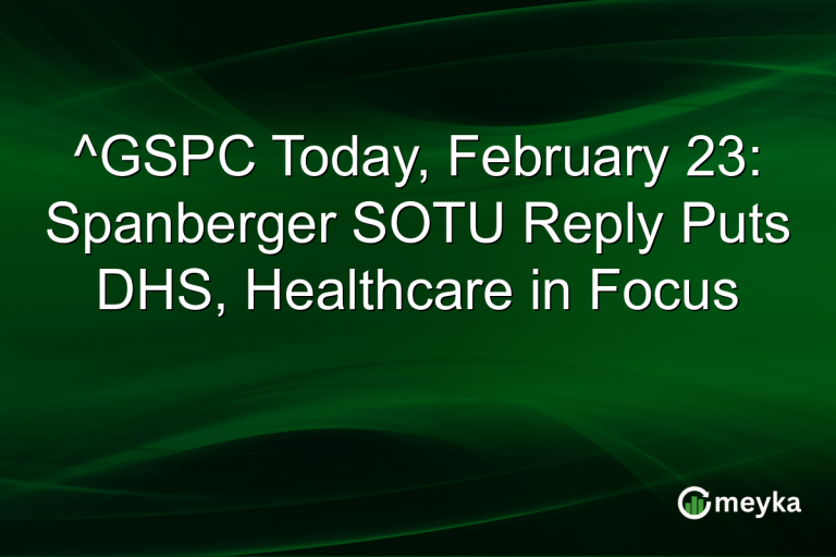 ^GSPC Today, February 23: Spanberger SOTU Reply Puts DHS, Healthcare in Focus