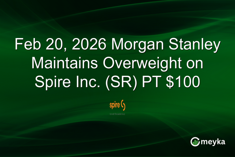 Feb 20, 2026 Morgan Stanley Maintains Overweight on Spire Inc. (SR) PT $100