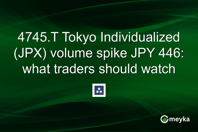 4745.T Tokyo Individualized (JPX) volume spike JPY 446: what traders should watch