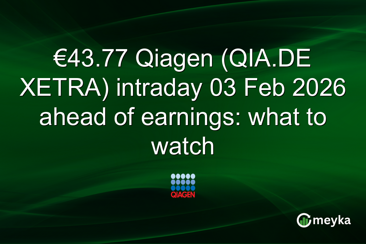 €43.77 Qiagen (QIA.DE XETRA) intraday 03 Feb 2026 ahead of earnings: what to watch